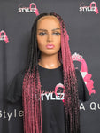 Pink and Black Full Lace Wig