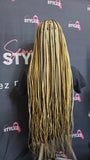 613, Brown Mix Full Lace Braided Wig by Crowned by Semone