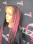 Pink and Black Full Lace Wig