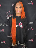 Orange and Black Full Lace Wig