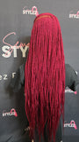Cornrow Burgundy Full Lace Braided Wig by Crowned by Semone